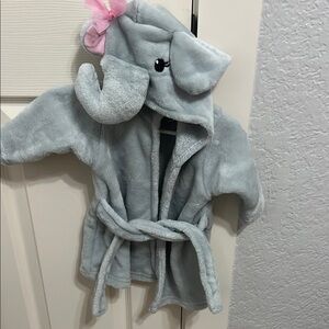Adorable Elephant Hooded Baby Robe